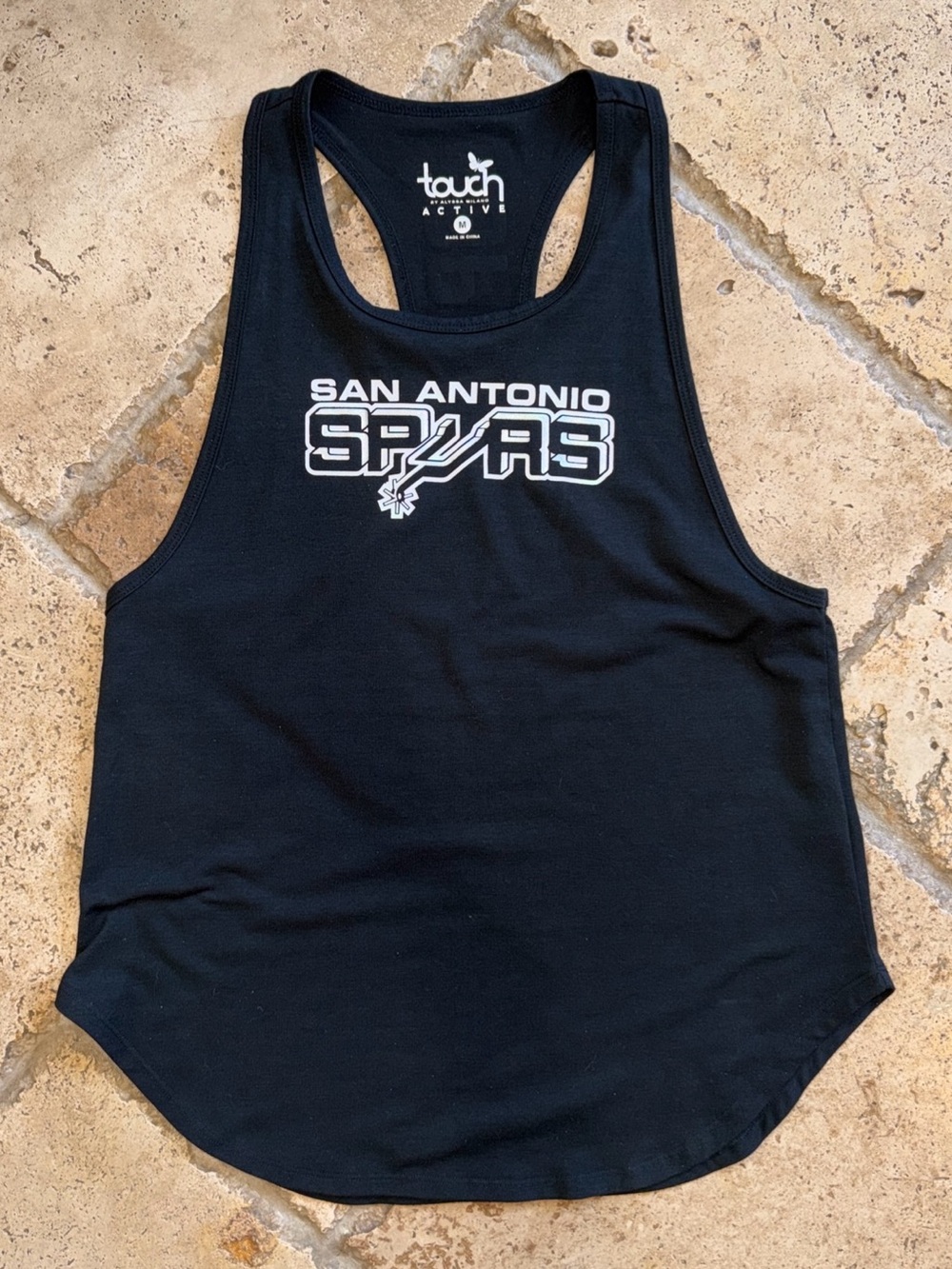 Women's Touch Alyssa Milano NBA San Antonio Spurs Tank - Medium Black & Silver